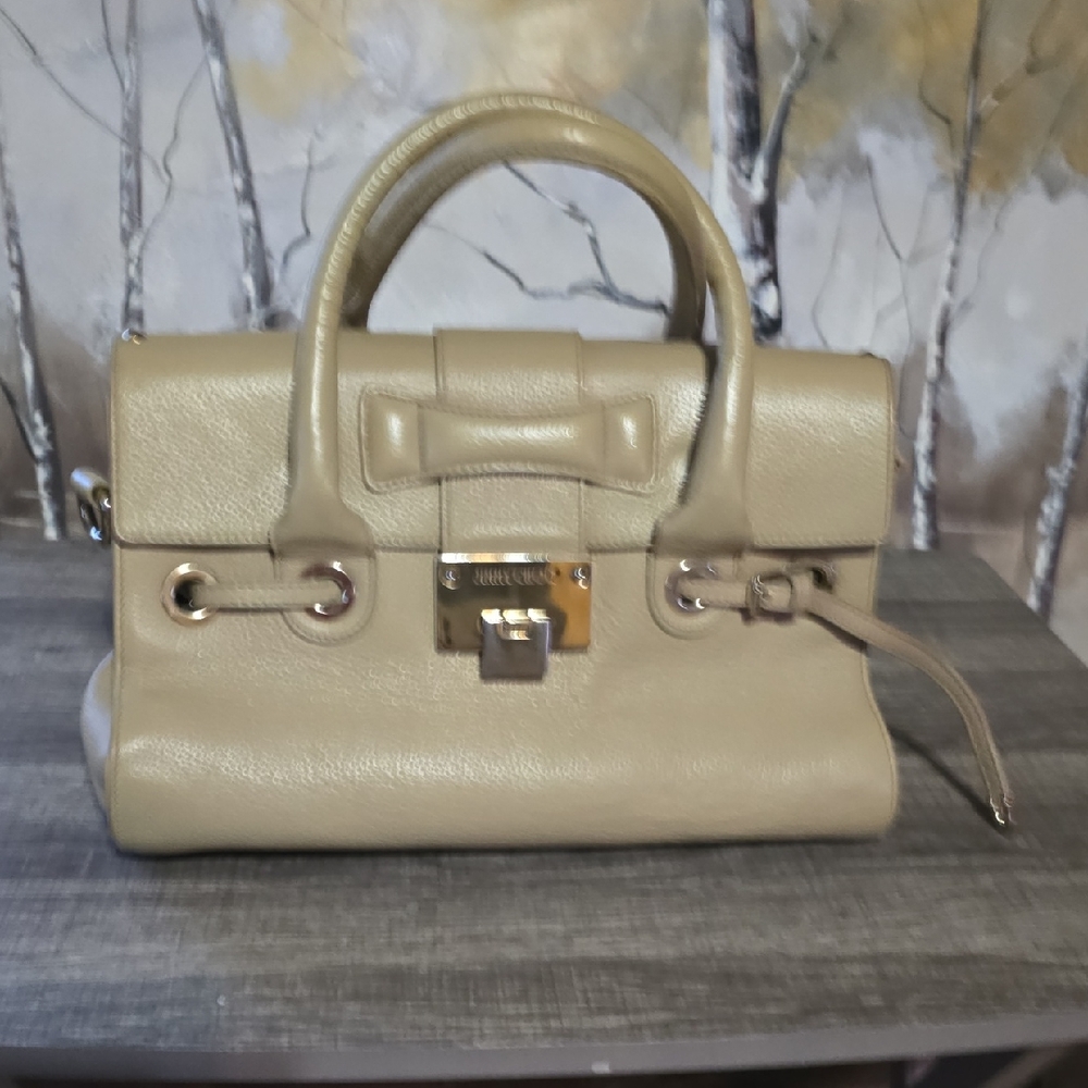 Jimmy Choo Tan Leather Satchel